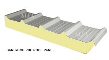 Insulated sandwich puf roof panel